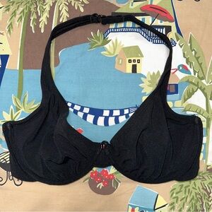 Swim Systems bikini top bra sized‎ swimwear size 34D black